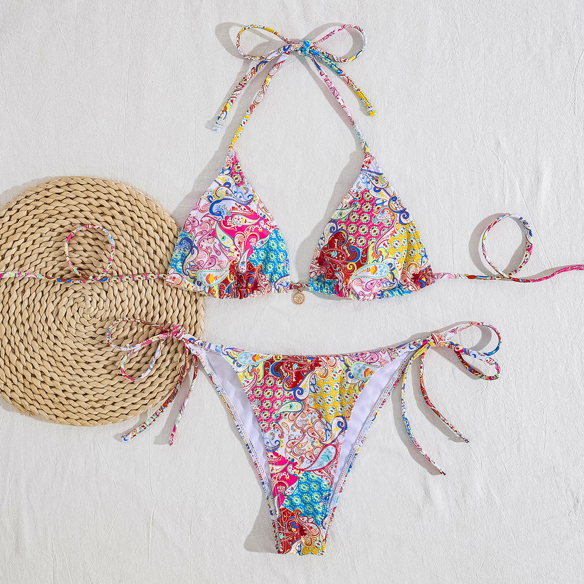 Lace-up Swimwear Deluxe Bikini Set Île papillon