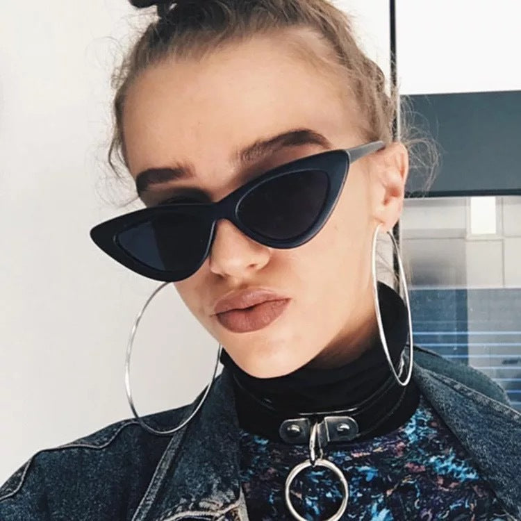 Retro Triangle Cat-eye Sunglasses Île papillon