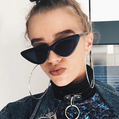 Retro Triangle Cat-eye Sunglasses Île papillon