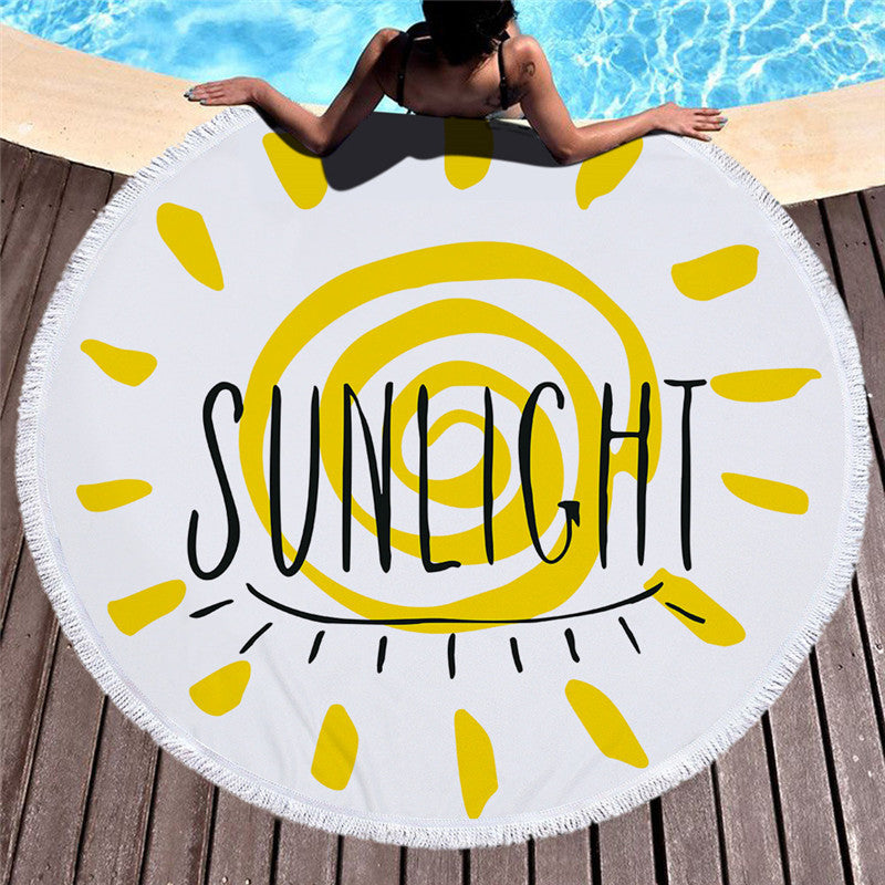 Printed beach towel microfiber bath towel beach cushion Île papillon