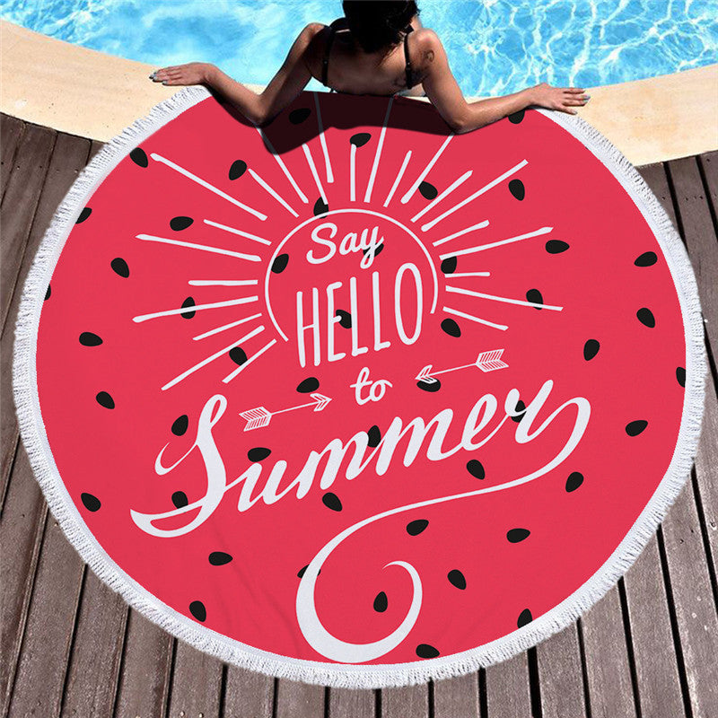 Printed beach towel microfiber bath towel beach cushion Île papillon