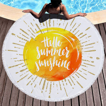 Printed beach towel microfiber bath towel beach cushion Île papillon