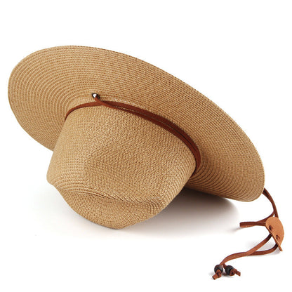 Summer Wide Brim Outdoor Travel Sunshade Hat Île papillon