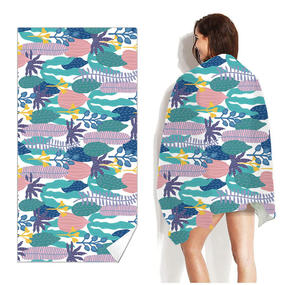 Beach Towel Printed Swimming Sweat Towel Île papillon