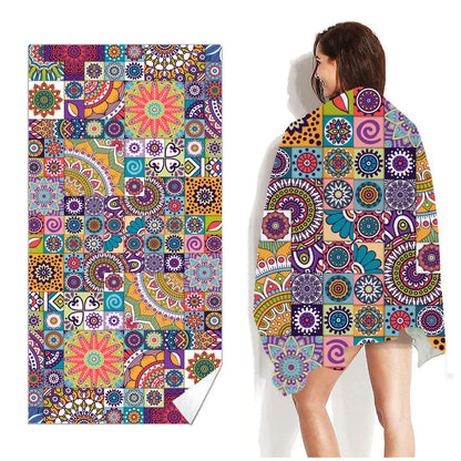 Beach Towel Printed Swimming Sweat Towel Île papillon