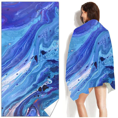 Bohemian Beach Towel Printed Swimming Sweat Towel Île papillon
