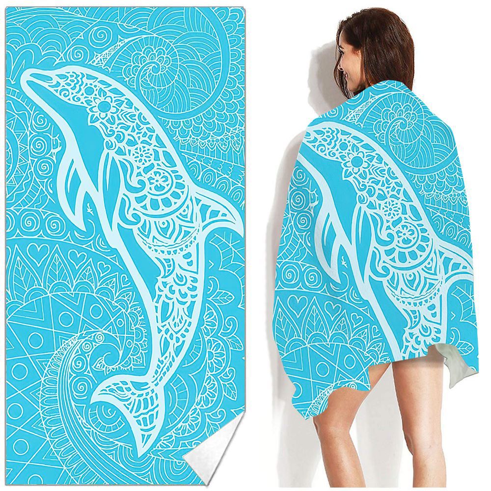 Bohemian Beach Towel Printed Swimming Sweat Towel Île papillon