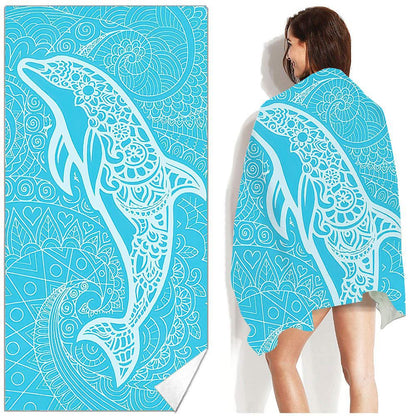 Bohemian Beach Towel Printed Swimming Sweat Towel Île papillon