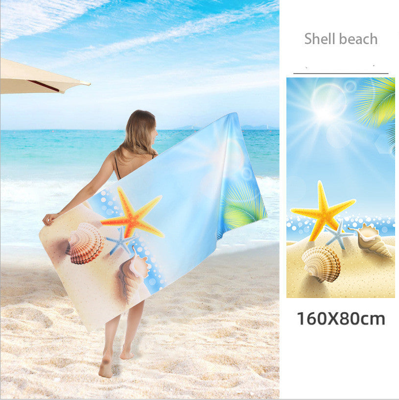 Double Sided Fleece Printed Beach Towel Microfiber Beach Towel Île papillon