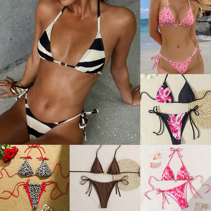 Lace-up Swimwear Deluxe Bikini Set Île papillon