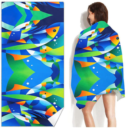 Bohemian Beach Towel Printed Swimming Sweat Towel Île papillon