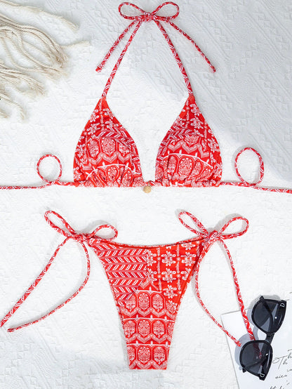 Lace-up Swimwear Deluxe Bikini Set Île papillon