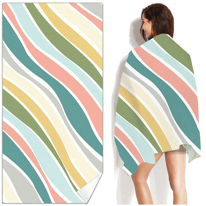 Beach Towel Printed Swimming Sweat Towel Île papillon