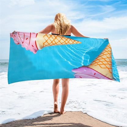 Square beach towel Île papillon
