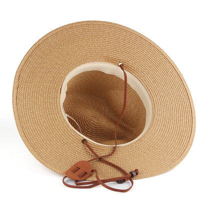 Summer Wide Brim Outdoor Travel Sunshade Hat Île papillon