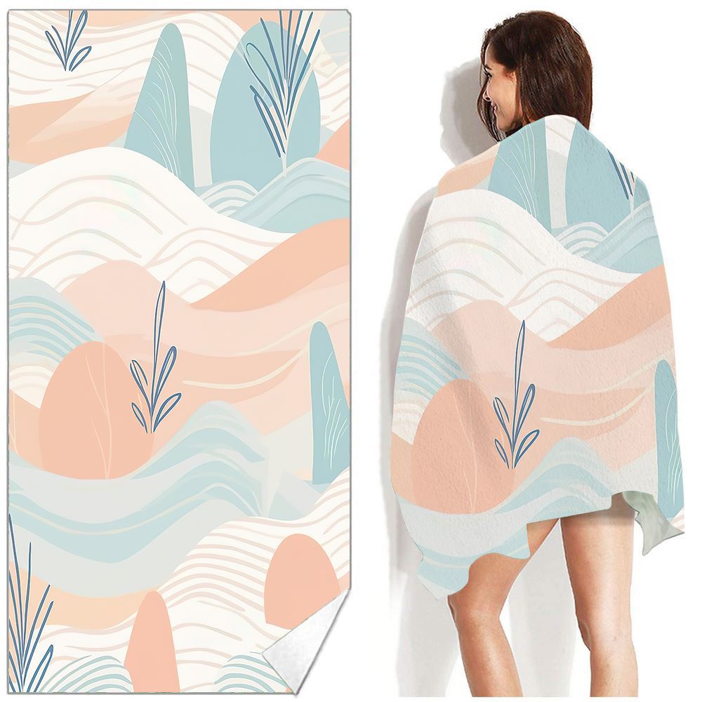 Bohemian Beach Towel Printed Swimming Sweat Towel Île papillon
