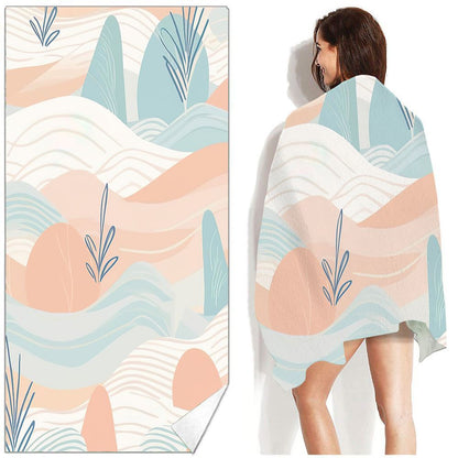 Bohemian Beach Towel Printed Swimming Sweat Towel Île papillon