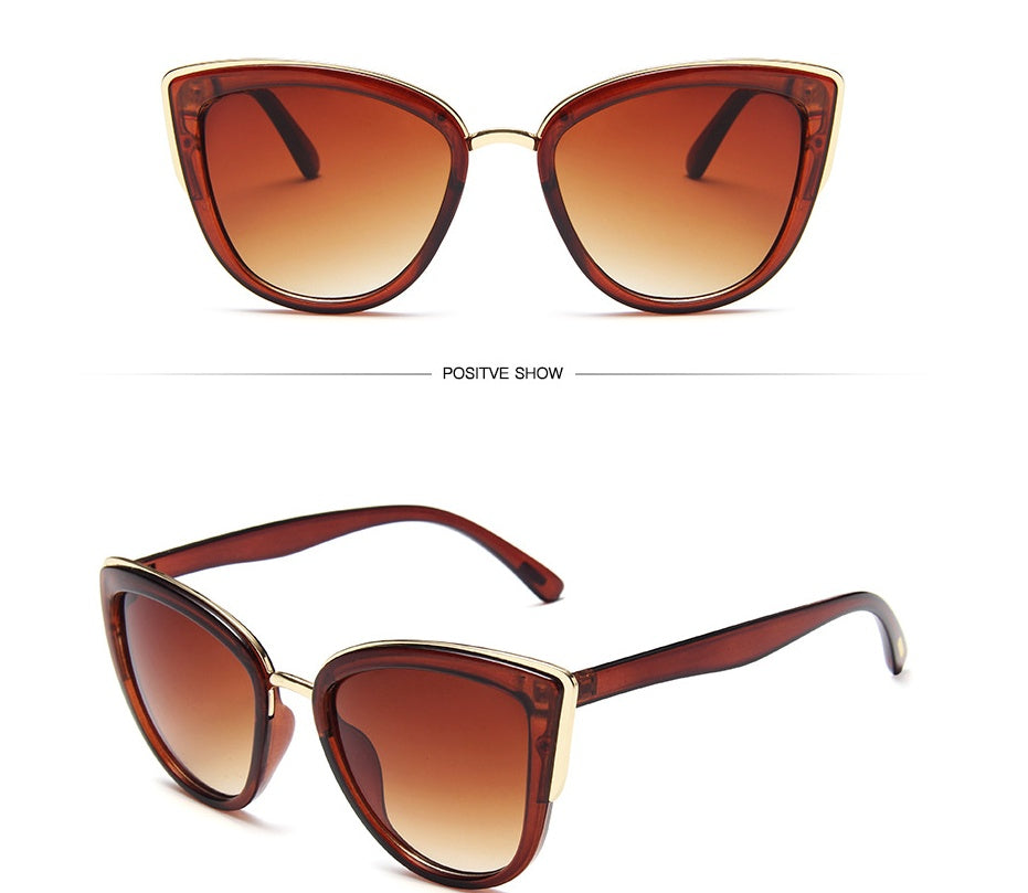 Ladies retro cat eye sunglasses Île papillon