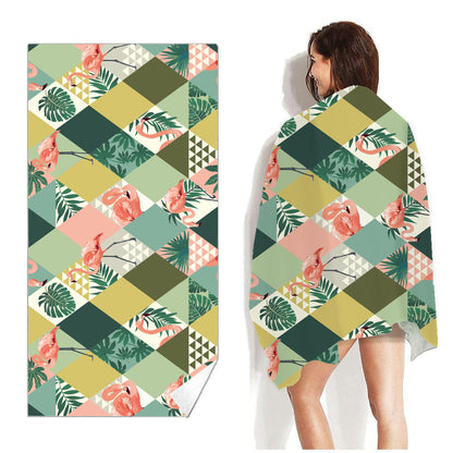 Beach Towel Printed Swimming Sweat Towel Île papillon