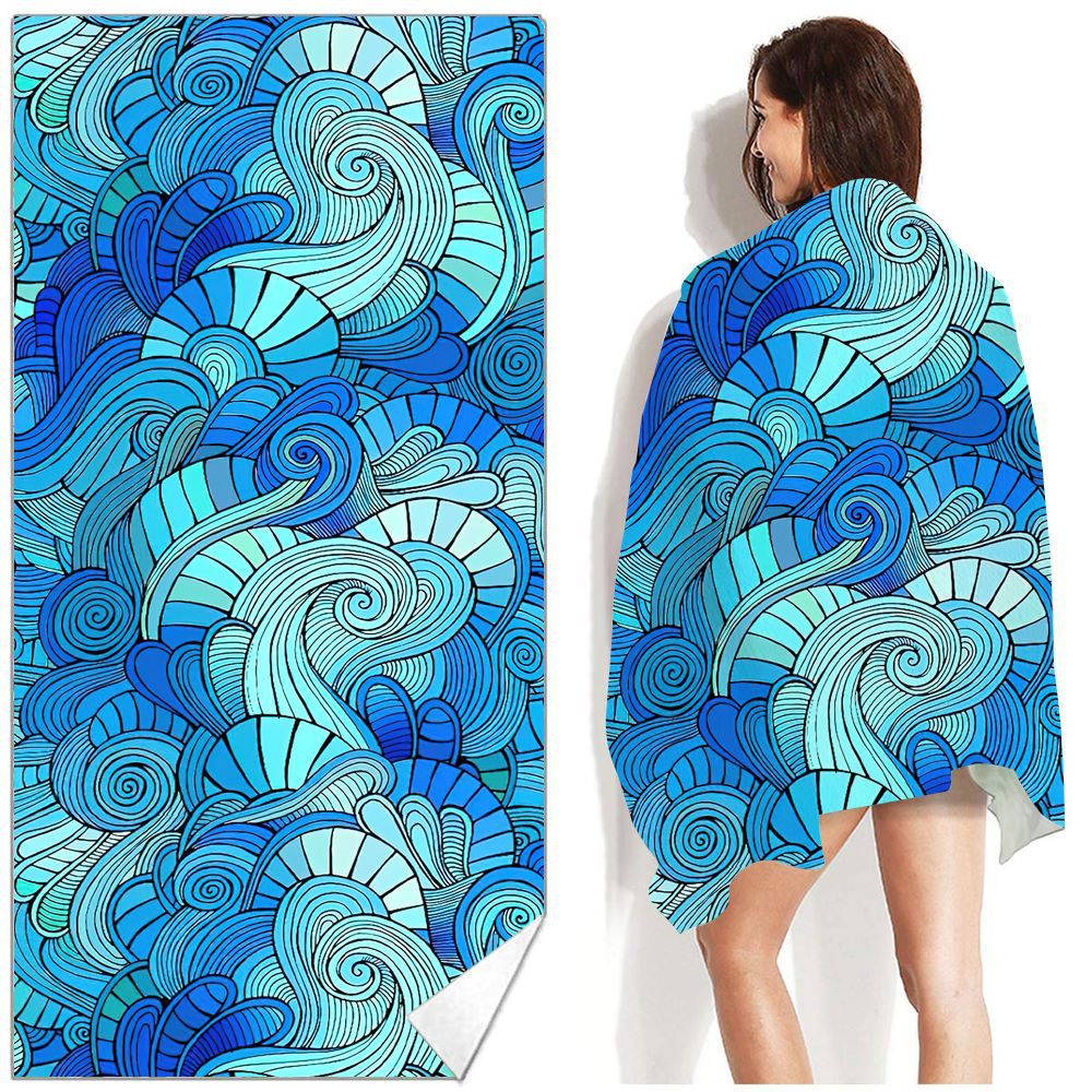 Bohemian Beach Towel Printed Swimming Sweat Towel Île papillon