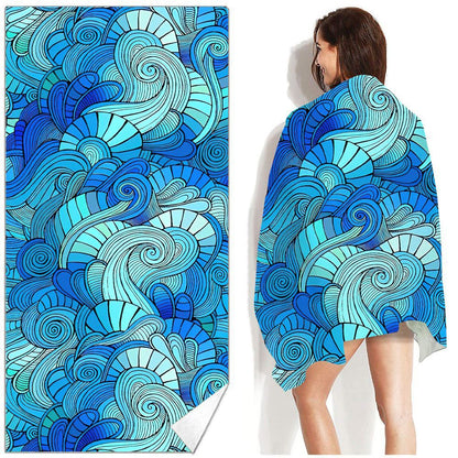Bohemian Beach Towel Printed Swimming Sweat Towel Île papillon