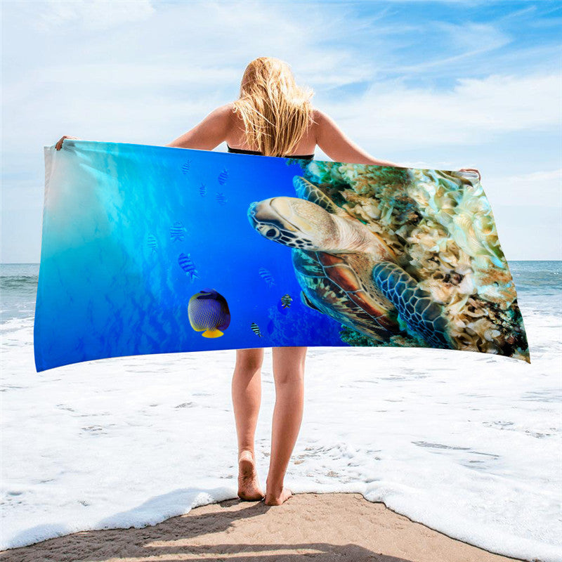 Square beach towel Île papillon