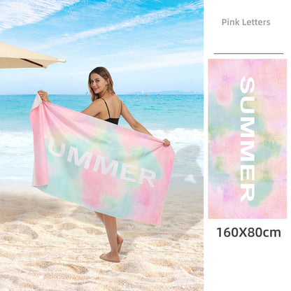 Double Sided Fleece Printed Beach Towel Microfiber Beach Towel Île papillon