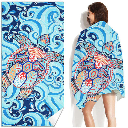 Bohemian Beach Towel Printed Swimming Sweat Towel Île papillon