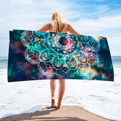 Sweat-wiping Beach Towel Microfiber Water-absorbing Quick-drying Beach Towel Île papillon