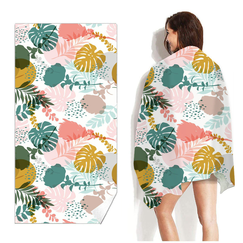 Beach Towel Printed Swimming Sweat Towel Île papillon