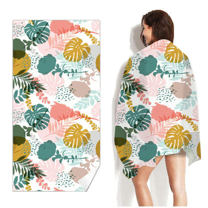 Beach Towel Printed Swimming Sweat Towel Île papillon