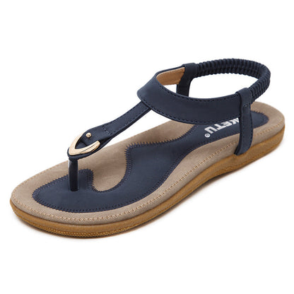 Women Sandal Flat Heel Sandalias Femininas Summer Casual Single Shoes Soft Bottom Slippers Sandals Île papillon
