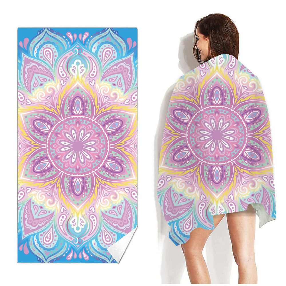 Beach Towel Printed Swimming Sweat Towel Île papillon