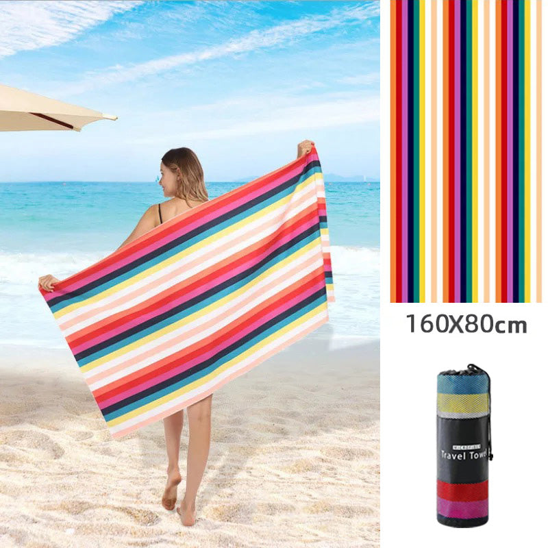 Double Sided Fleece Printed Beach Towel Microfiber Beach Towel Île papillon