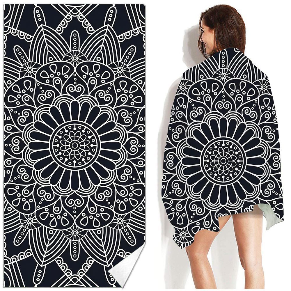 Bohemian Beach Towel Printed Swimming Sweat Towel Île papillon