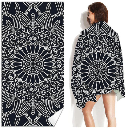 Bohemian Beach Towel Printed Swimming Sweat Towel Île papillon