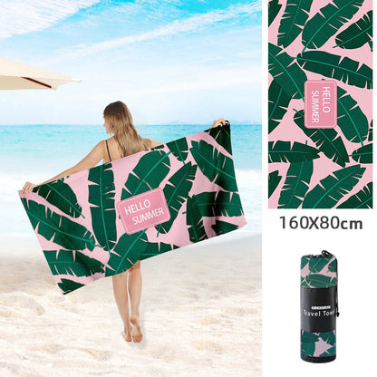 Double Sided Fleece Printed Beach Towel Microfiber Beach Towel Île papillon