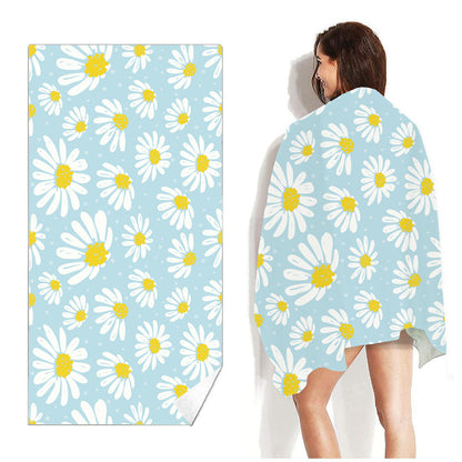 Beach Towel Printed Swimming Sweat Towel Île papillon