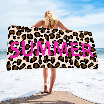Sweat-wiping Beach Towel Microfiber Water-absorbing Quick-drying Beach Towel Île papillon