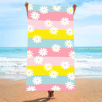 Sweat-wiping Beach Towel Microfiber Water-absorbing Quick-drying Beach Towel Île papillon