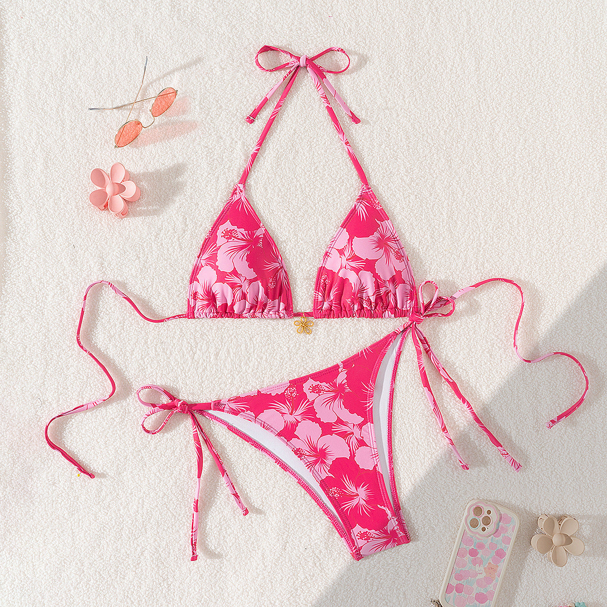 Lace-up Swimwear Deluxe Bikini Set Île papillon