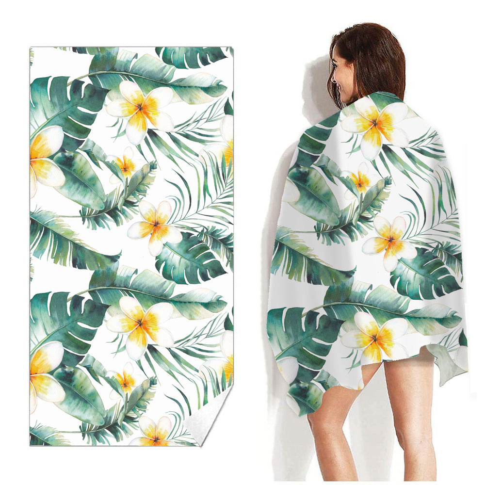 Beach Towel Printed Swimming Sweat Towel Île papillon