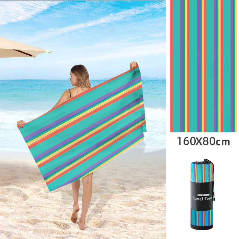 Double Sided Fleece Printed Beach Towel Microfiber Beach Towel Île papillon