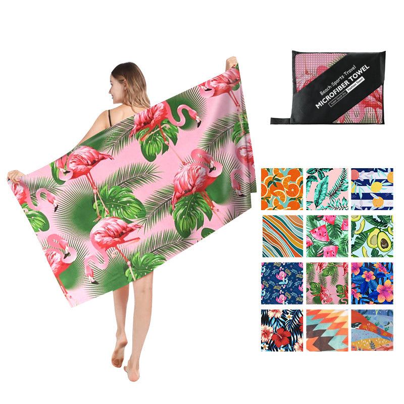 Double Sided Fleece Printed Beach Towel Microfiber Beach Towel Île papillon