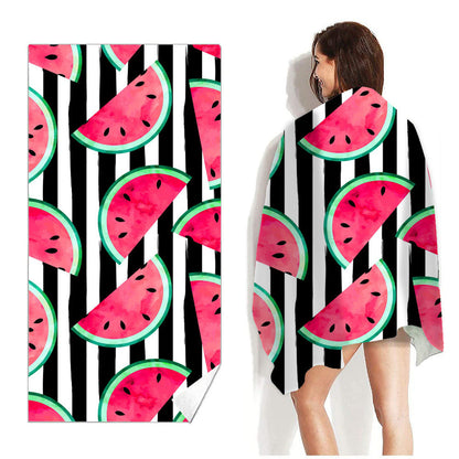 Beach Towel Printed Swimming Sweat Towel Île papillon