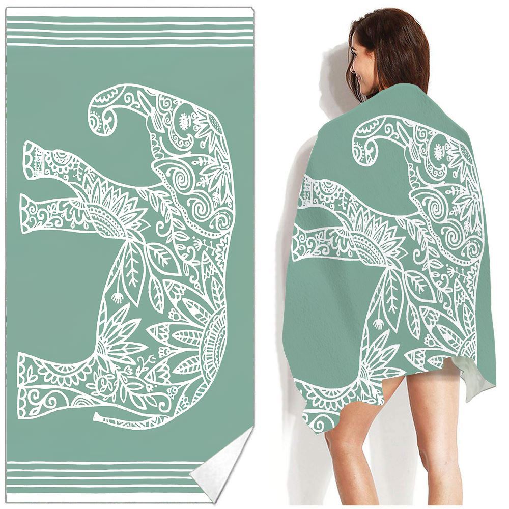Bohemian Beach Towel Printed Swimming Sweat Towel Île papillon