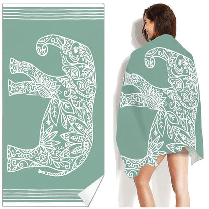 Bohemian Beach Towel Printed Swimming Sweat Towel Île papillon