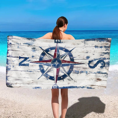 Sweat-wiping Beach Towel Microfiber Water-absorbing Quick-drying Beach Towel Île papillon