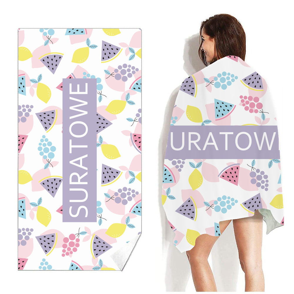 Beach Towel Printed Swimming Sweat Towel Île papillon