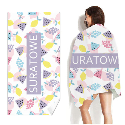 Beach Towel Printed Swimming Sweat Towel Île papillon